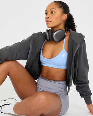 Core Classic Cropped Zip Hoodie