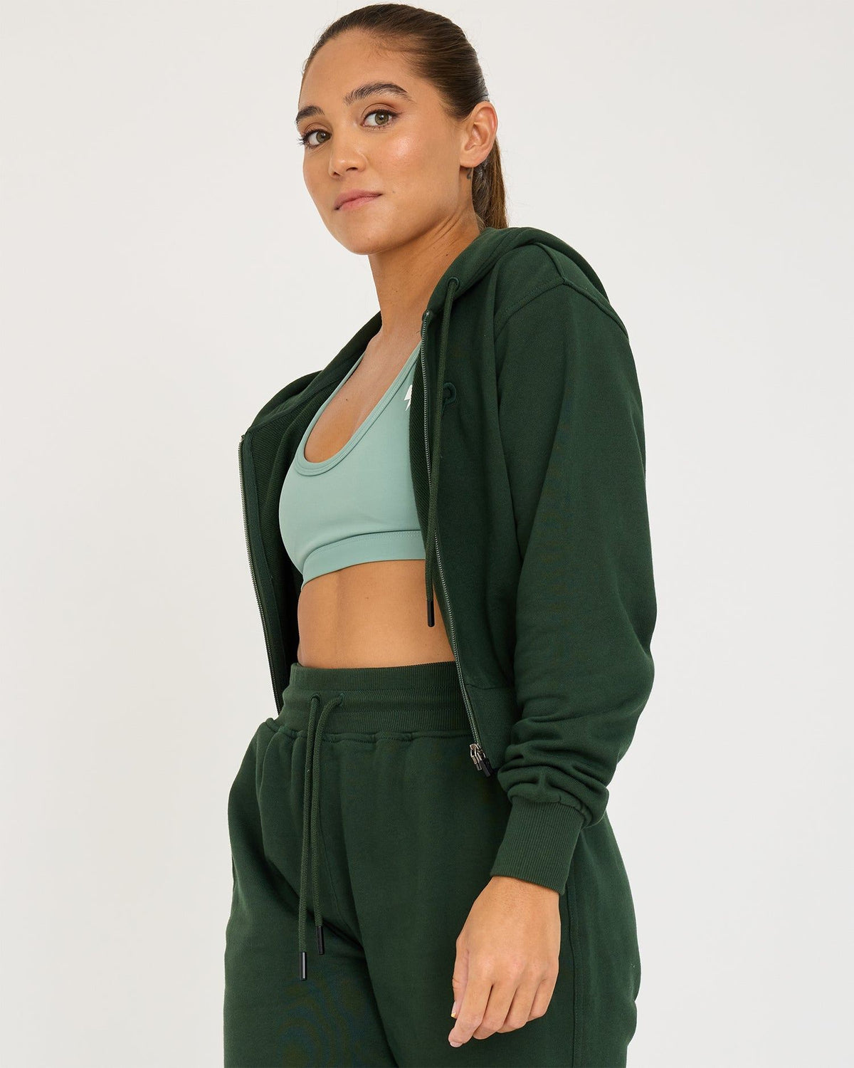 Core Classic Cropped Zip Hoodie