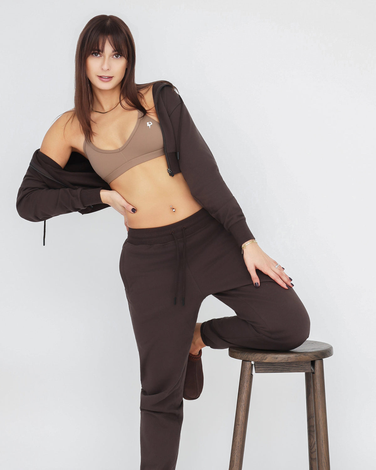 Core Classic Cropped Zip Hoodie