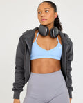 Sudadera con cremallera Core Classic Cropped