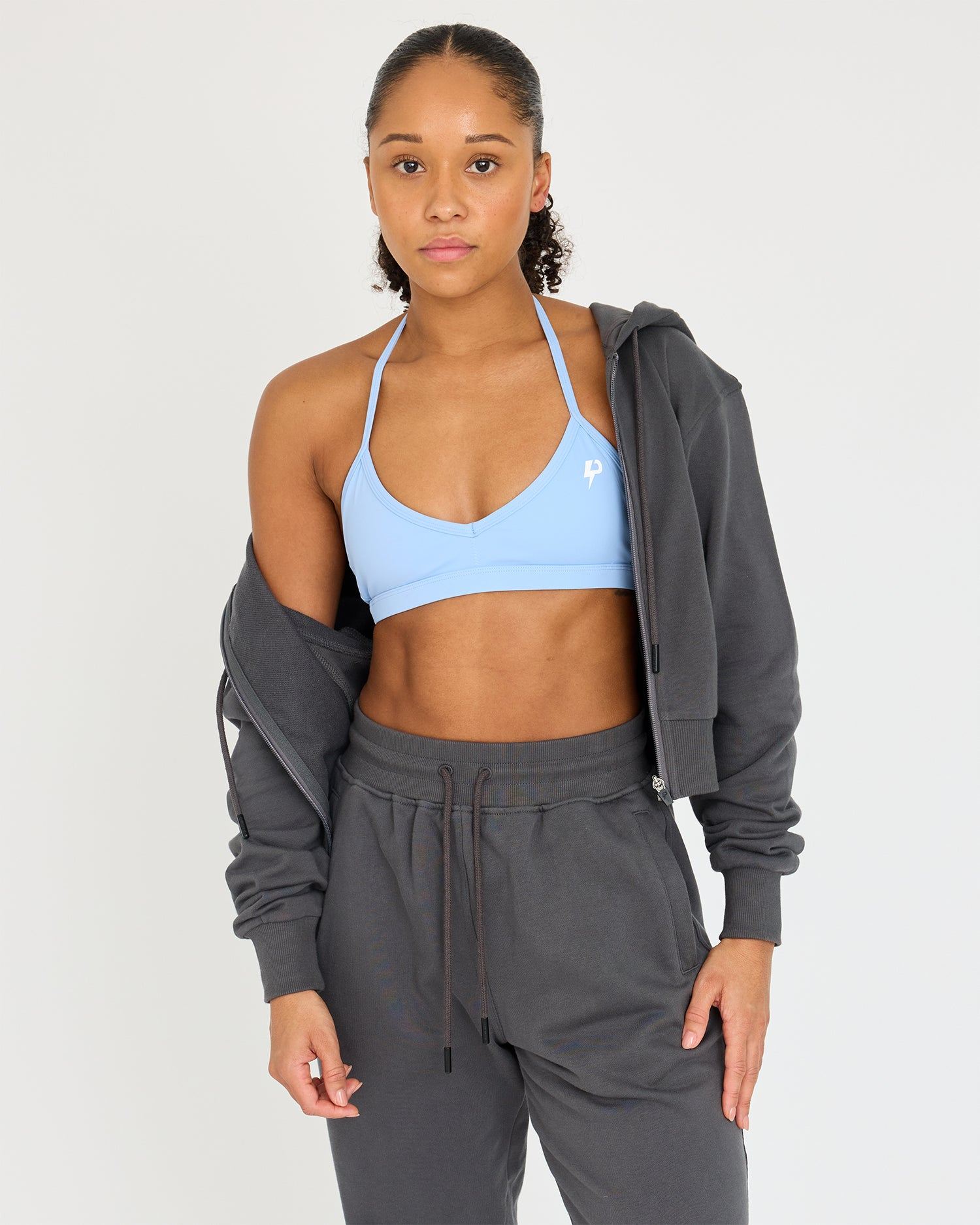 Sudadera con cremallera Core Classic Cropped