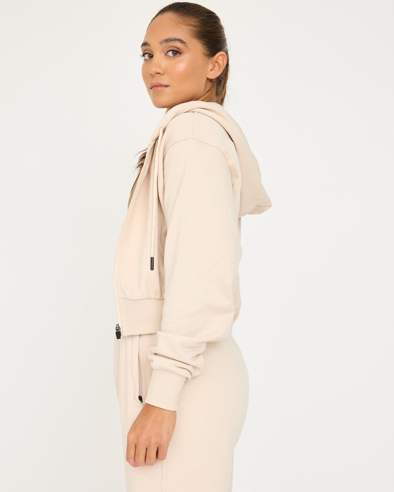 Sudadera con cremallera Core Classic Cropped