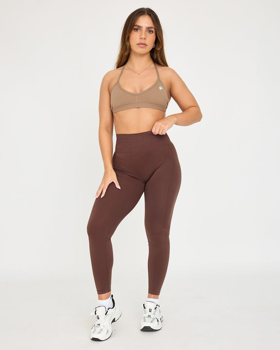 Brown workout leggings deals